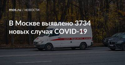 В Москве выявлено 3734 новых случая COVID-19