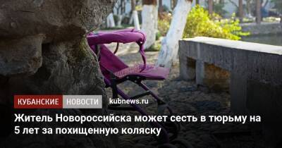 Житель Новороссийска может сесть в тюрьму на 5 лет за похищенную коляску