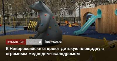 В Новороссийске откроют детскую площадку с огромным медведем-скалодромом