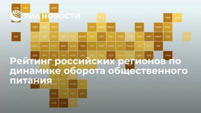 Рейтинг российских регионов по динамике оборота общественного питания