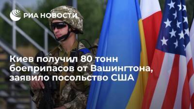 Посольство США на Украине заявило, что Киев получил 80 тонн боеприпасов от Вашингтона
