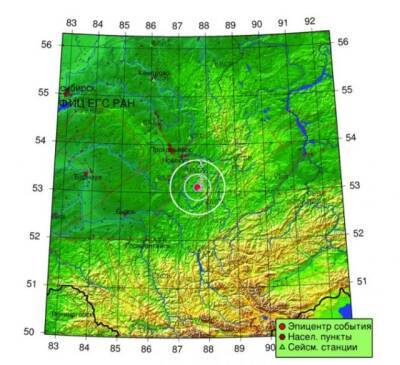 В Кузбассе произошло землетрясение магнитудой 2,9