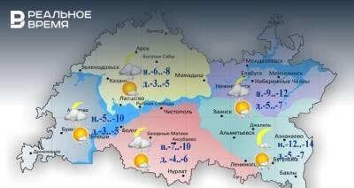 В Татарстане сегодня местами метель и до -14 градусов