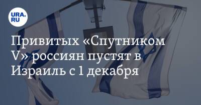 Привитых «Спутником V» россиян пустят в Израиль с 1 декабря
