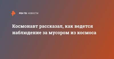 Максим Сураев - Космонавт рассказал, как ведется наблюдение за мусором из космоса - ren.tv - Россия