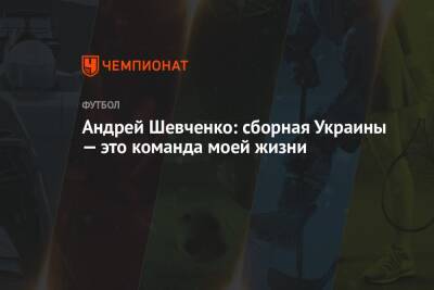 Андрей Шевченко: сборная Украины — это команда моей жизни
