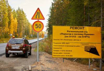В Ленобласти досрочно завершили ремонт подъезда к поселку Пушное