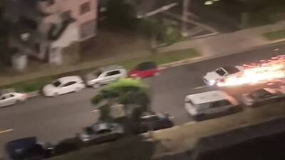 Мужчина на авто попытался скрыться от полиции с огоньком – выглядит эффектно! (Видео)