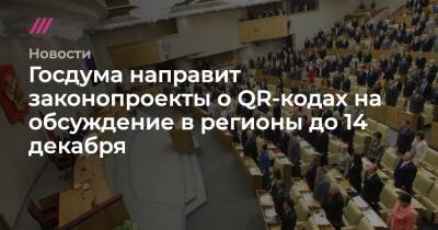 Госдума направит законопроекты о QR-кодах на обсуждение в регионы до 14 декабря