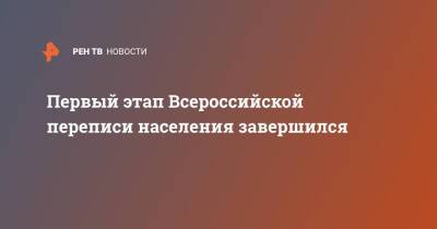 Первый этап Всероссийской переписи населения завершился - ren.tv - Россия