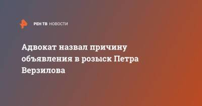 Адвокат назвал причину объявления в розыск Петра Верзилова