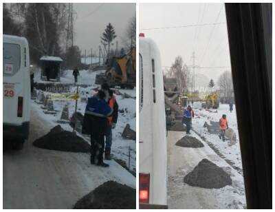 В Новосибирске дорожники устанавливают бордюры в минусовую температуру