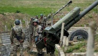 МО Азербайджана артиллерия армянской армии бьëт в направлении Лачинского района