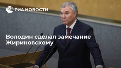 Володин объявил замечание Жириновскому, назвавшему Коломейцева "ростовским валенком"