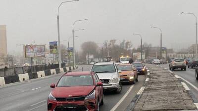 В Минске на путепроводе одновременно произошло три ДТП