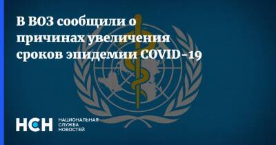 В ВОЗ сообщили о причинах увеличения сроков эпидемии COVID-19
