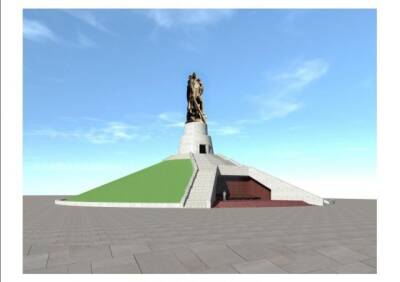 Сергей Цивилёв показал изображение будущего мемориала Героям-сибирякам около кадетского училища