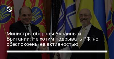 Министры обороны Украины и Британии: Не хотим подрывать РФ, но обеспокоены ее активностью