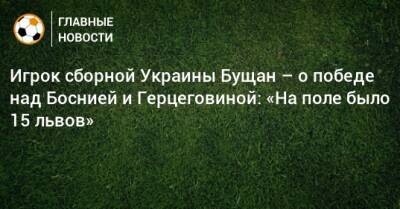 Игрок сборной Украины Бущан – о победе над Боснией и Герцеговиной: «На поле было 15 львов»