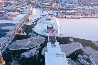 Группа «ВИС» с высоты показала готовность четвёртого моста через Обь в Новосибирске