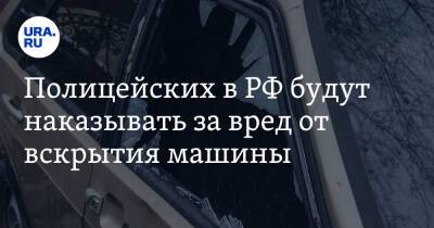 Полицейских в РФ будут наказывать за вред от вскрытия машины