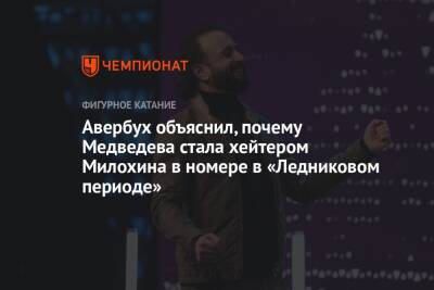 Авербух объяснил, почему Медведева стала хейтером Милохина в номере в «Ледниковом периоде»