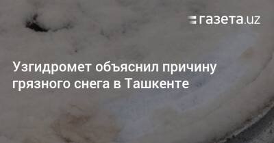 Узгидромет объяснил причину грязного снега в Ташкенте