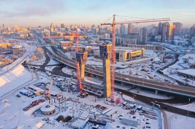 В Новосибирске надвинули 60% пролетного строения четвертого моста через реку Обь