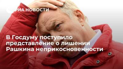 Володин: в Госдуму поступило представление о лишении Рашкина неприкосновенности