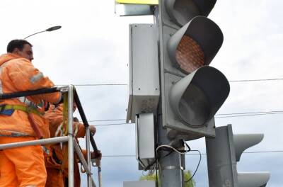 Работу светофоров на проспекте Победы не восстановили из-за задержки поставки оборудования