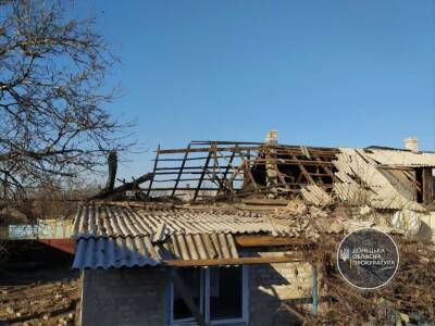 За четверо суток в результате обстрелов со стороны оккупантов в Донецкой области повреждены 16 домов – прокуратура
