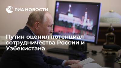 Путин: потенциал сотрудничества России и Узбекистана далеко не исчерпан