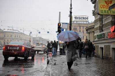 Дожди с мокрым снегом пройдут в Санкт-Петербурге в четверг
