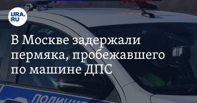 В Москве задержали пермяка, пробежавшего машине ДПС. Ранее он громил витрины сетевого гиганта