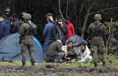Нелегальные мигранты на белорусско-польской границе устроили беспорядки