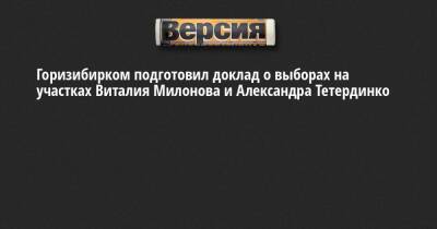 Виталий Милонов - Горизибирком подготовил доклад о выборах на участках Виталия Милонова и Александра Тетердинко - neva.versia.ru - Россия - Санкт-Петербург