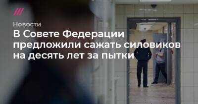 В Совете Федерации предложили сажать силовиков на десять лет за пытки