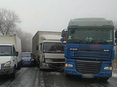 Из-за первого снега в Сумской области произошло масштабное ДТП
