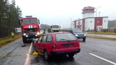 В Борисовском районе спасатели деблокировали женщину после ДТП