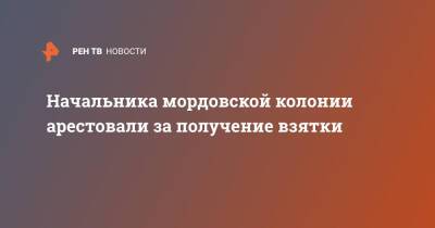 Начальника мордовской колонии арестовали за получение взятки - ren.tv - Россия - республика Мордовия