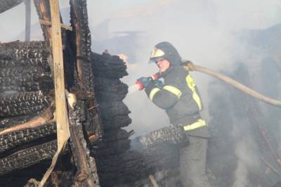 Пожарные спасли из горящего дома пенсионера-инвалида под Новосибирском
