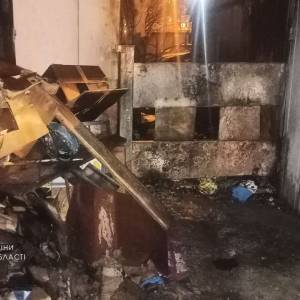 В Запорожье гараж сгорел вместе с автомобилем внутри. Фото