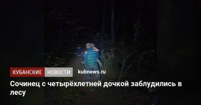 Сочинец с четырёхлетней дочкой заблудились в лесу