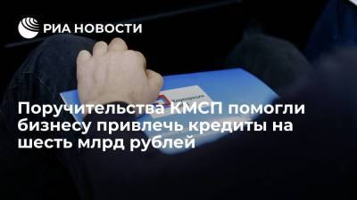 Поручительства КМСП помогли бизнесу привлечь кредиты на шесть млрд рублей