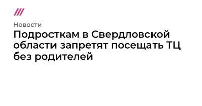 Подросткам в Свердловской области запретят посещать ТЦ без родителей