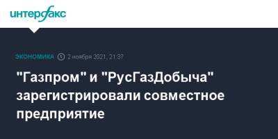 Андрей Фролов - "Газпром" и "РусГазДобыча" зарегистрировали совместное предприятие - interfax.ru - Москва