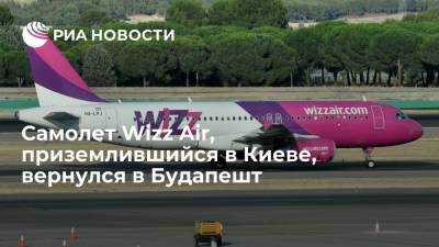 Самолет Wizz Air, приземлившийся в Киеве, вернулся в Будапешт из-за тумана в Москве