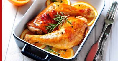 Новогодняя кухня: рецепт курицы с апельсинами в духовке