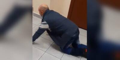 В оренбургской больнице сняли ползущего к врачу инвалида