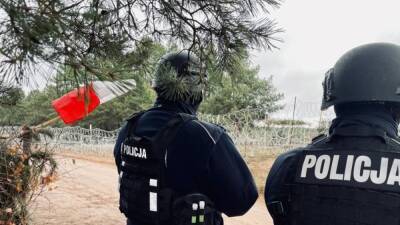 Мигранты закидали камнями польских полицейский на белорусской границе